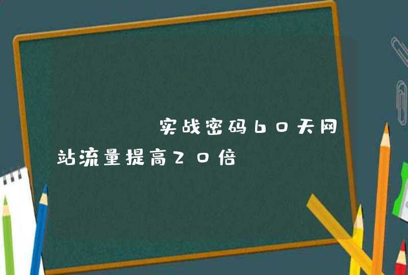 《SEO实战密码60天网站流量提高20倍》epub下载在线阅读，求百度网盘云资源