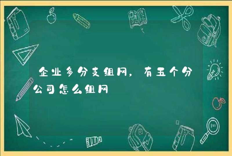 企业多分支组网，有五个分公司怎么组网