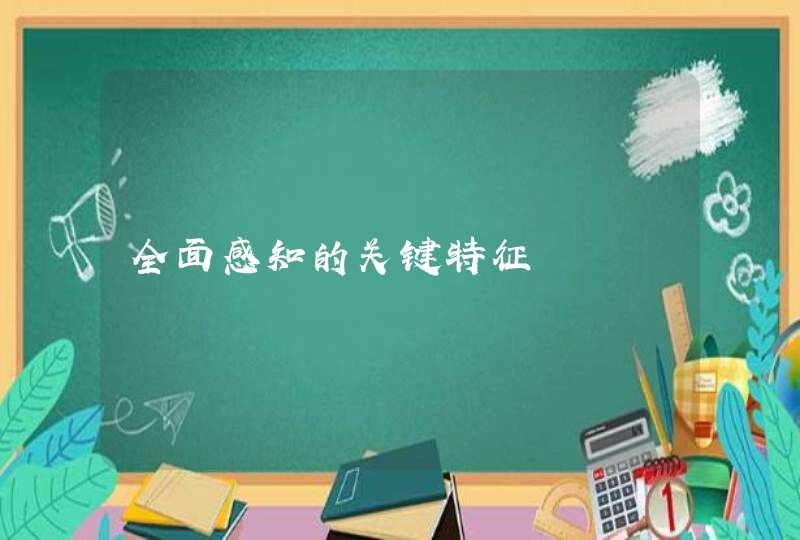 全面感知的关键特征