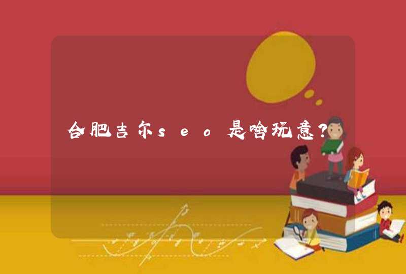 合肥吉尔seo是啥玩意？