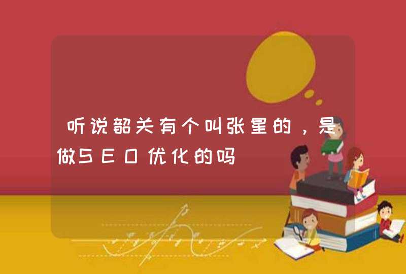 听说韶关有个叫张星的，是做SEO优化的吗