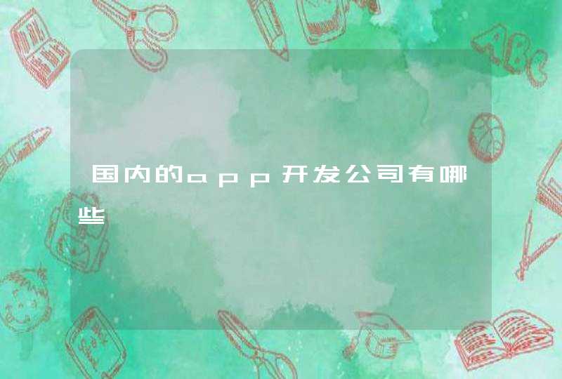 国内的app开发公司有哪些