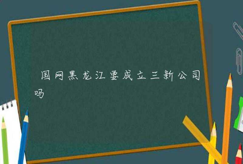 国网黑龙江要成立三新公司吗