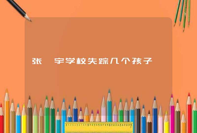张鑫宇学校失踪几个孩子
