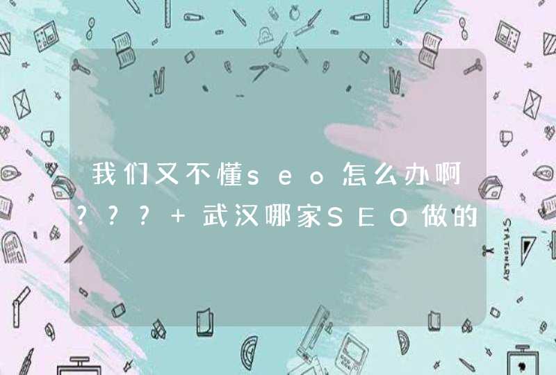 我们又不懂seo怎么办啊??? 武汉哪家SEO做的好 ？什么是网站优化,什么是关键词优化?