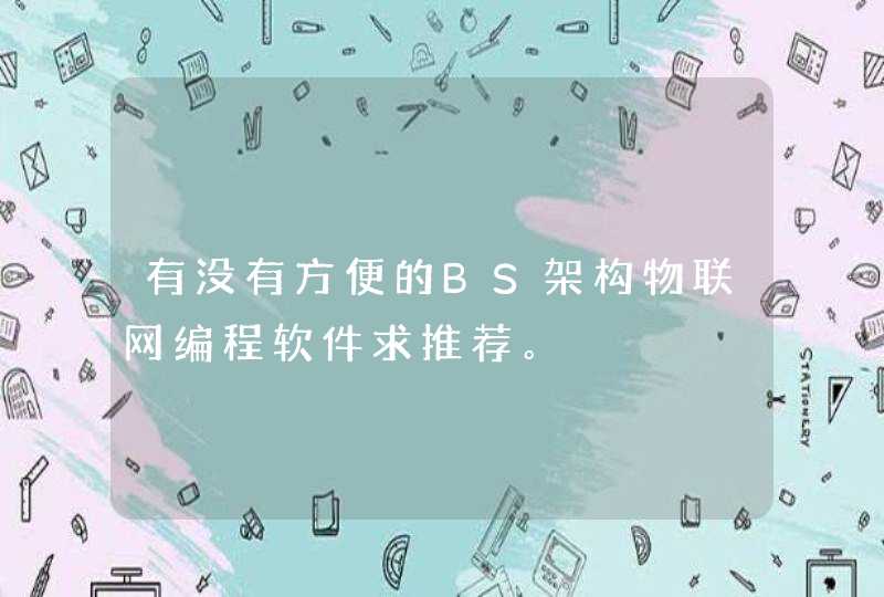有没有方便的BS架构物联网编程软件求推荐。