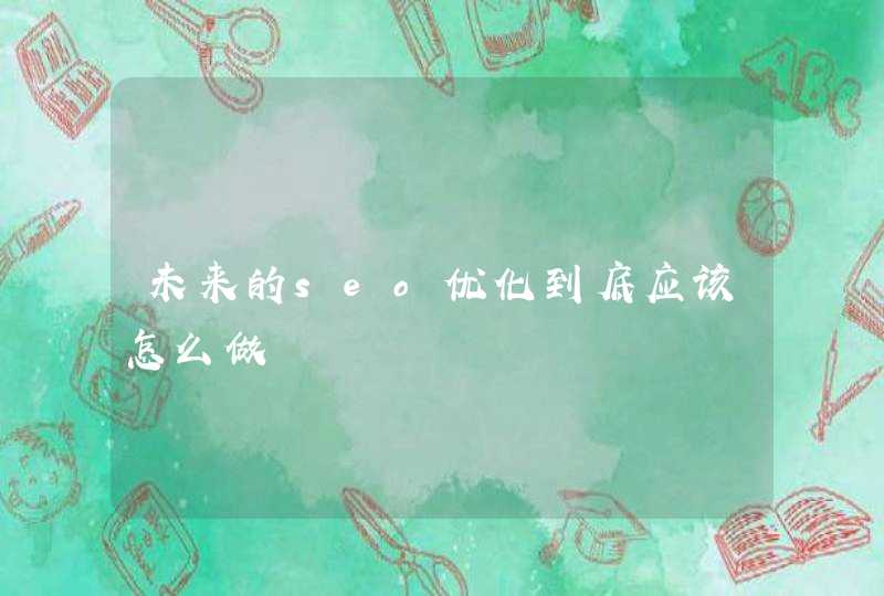 未来的seo优化到底应该怎么做