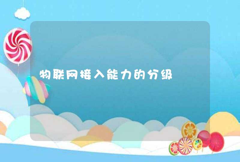 物联网接入能力的分级