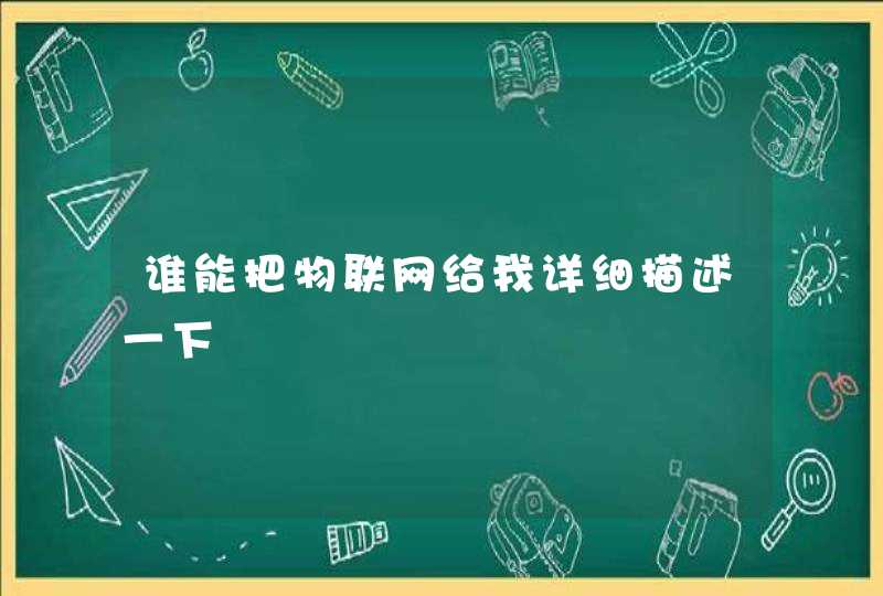 谁能把物联网给我详细描述一下