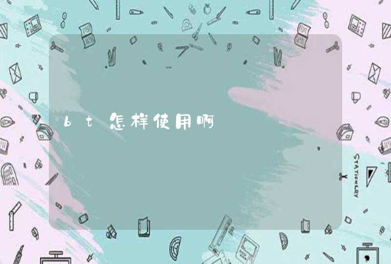 bt怎样使用啊