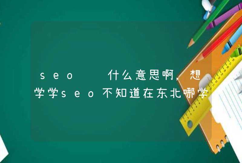 seo营销什么意思啊，想学学seo不知道在东北哪学，培训班也行